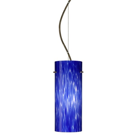 Besa Lighting Stilo 10 Cord Pendant, Blue Cloud, Bronze Finish, 1x100W Incandescent 1KX-412386-BR